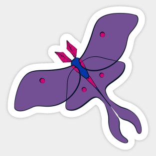 Bi Pride Moth Sticker